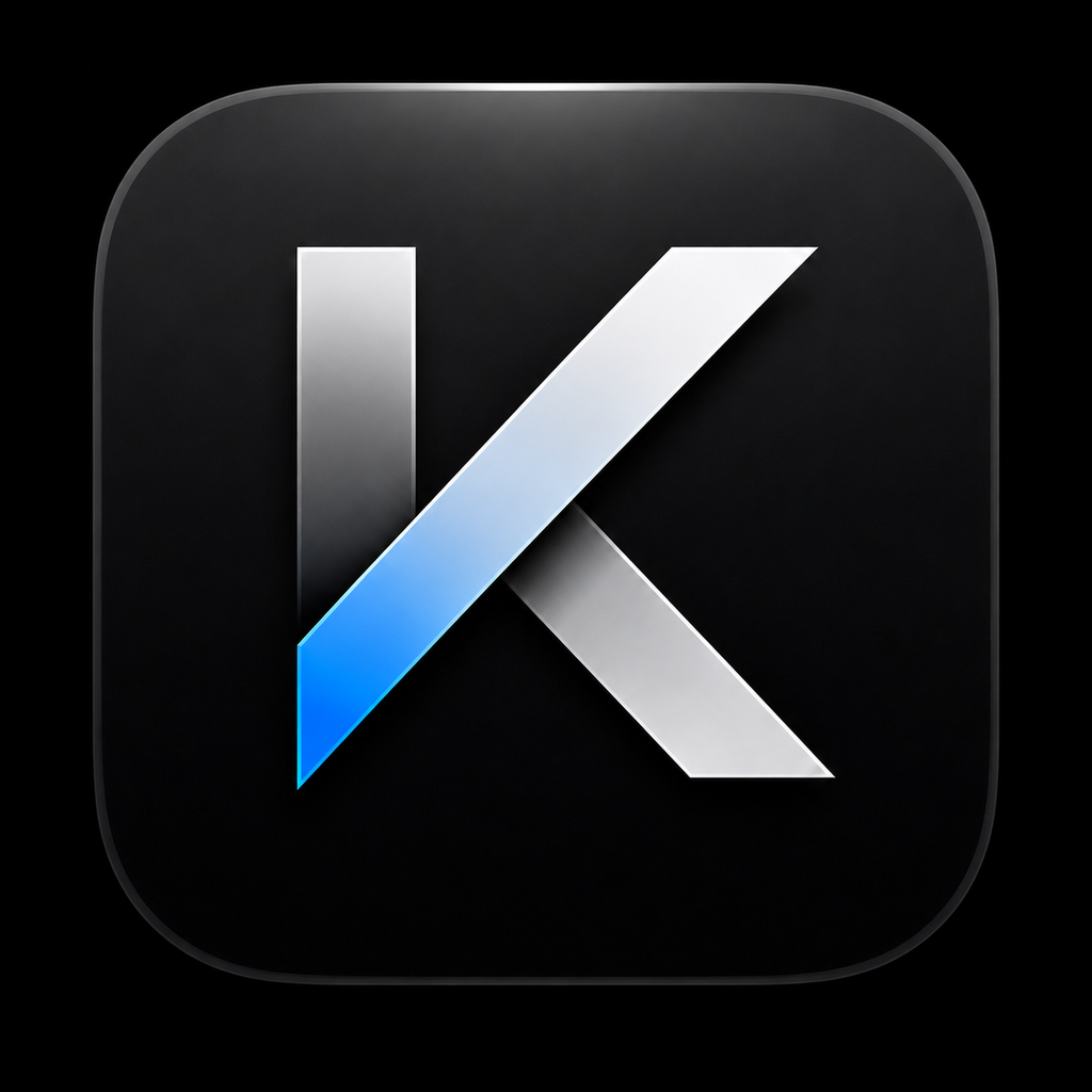 Kora metallic K app icon